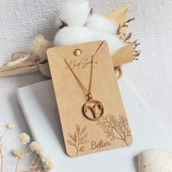 Collier signe astrologique doré