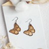 Boucles d'oreilles en bois vernies