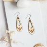 Boucles d'oreilles en bois vernies