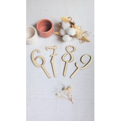 Cake topper chiffres, chiffres en bois pour gâteau d'anniversaire