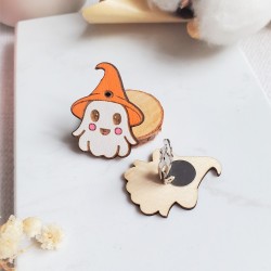 Boucles en bois Halloween