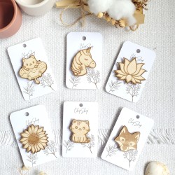 Badges aimanté animaux, fleur