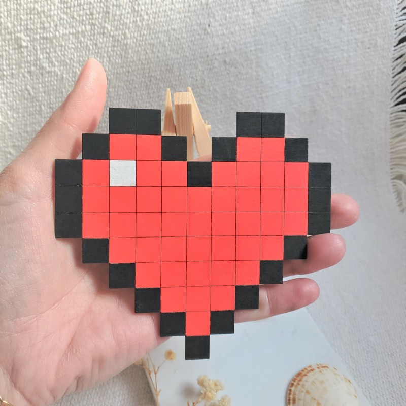 Marque page, décoration coeur de vie Minecraft