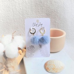 Boucles d'oreilles pompons