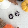 Boucles d'oreilles Halloween en bois