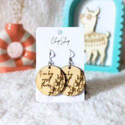 Boucles d'oreilles en bois