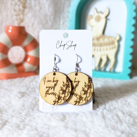 Boucles d'oreilles en bois