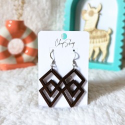 Boucles d'oreilles en bois