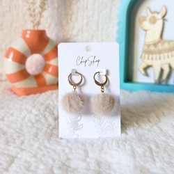 Boucles d'oreilles pompons