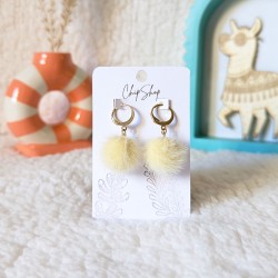 Boucles d'oreilles pompons