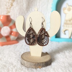 Boucles d'oreilles en bois,...