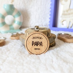 Porte-clés à personnaliser en bois