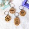 Porte-clés à personnaliser en bois