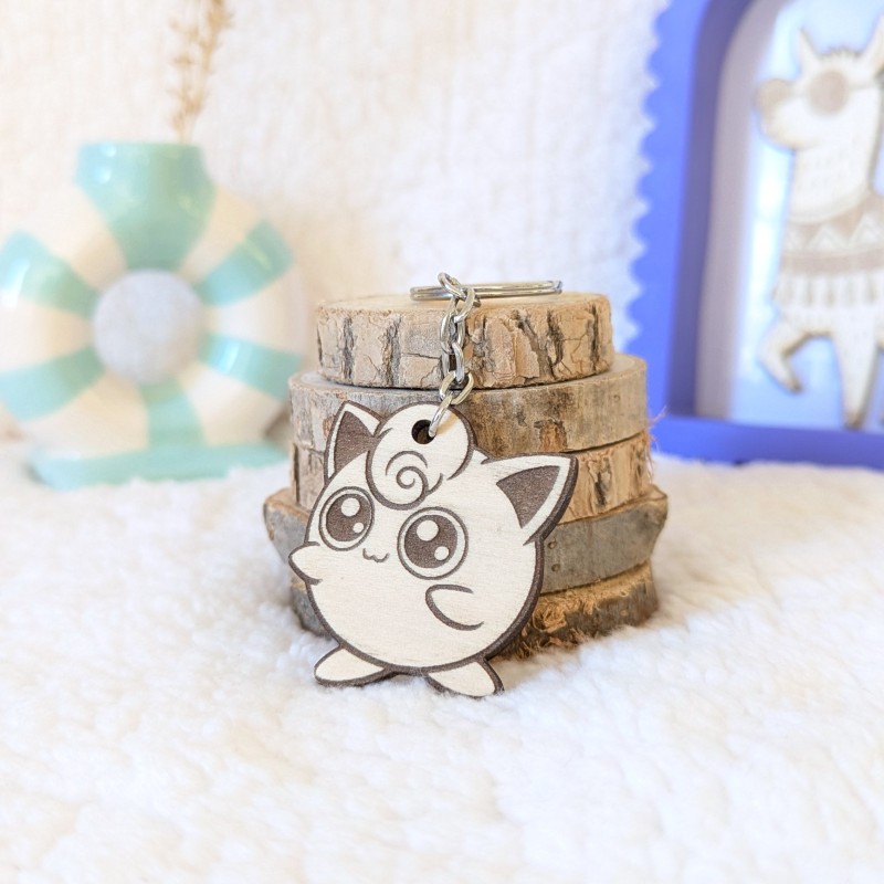 Porte-clés bois personnage