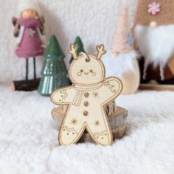 Sachet de 8 ornements en bois pour le sapin