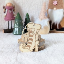 Sachet de 8 ornements en bois pour le sapin