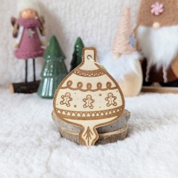 Sachet de 8 ornements en bois pour le sapin