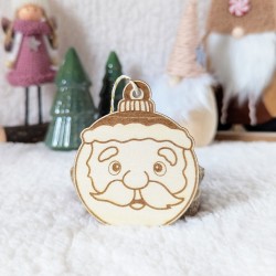 Sachet de 8 ornements en bois pour le sapin