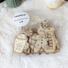 Sachet de 8 ornements en bois pour le sapin