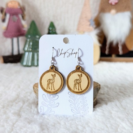 Boucles d'oreille boule de Noël