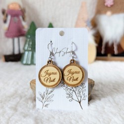 Boucles d'oreille boule de Noël