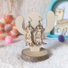 Boucles d'oreilles en bois, Suricate