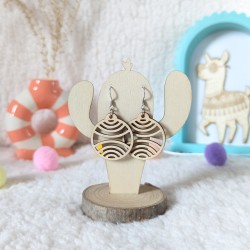 Boucles d'oreilles en bois,...