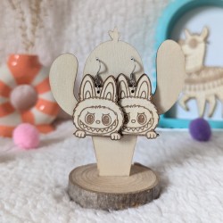 Boucles d'oreilles en bois,...