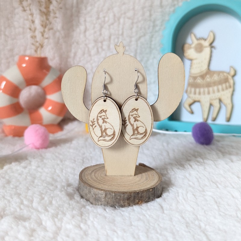 Boucles d'oreilles en bois, Brooke