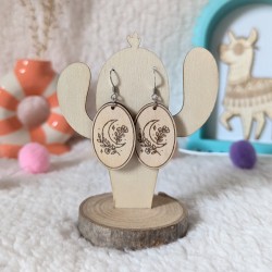 Boucles d'oreilles en bois,...