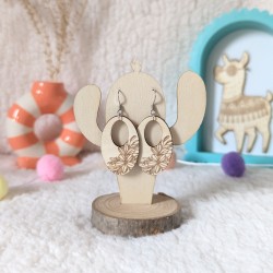 Boucles d'oreilles en bois, Dorian