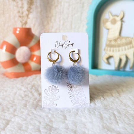 Boucles d'oreilles pompons