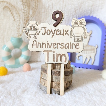 Cake topper personnalisés à insérer dans un gâteau