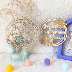 Cake topper personnalisés à insérer dans un gâteau
