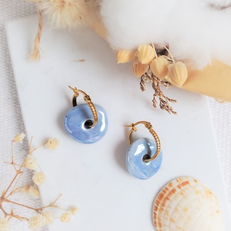 Boucles d'oreilles Albertine bleu