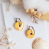 Boucles d'oreilles Albertine jaune