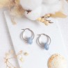 Boucles d'oreilles Jane bleu